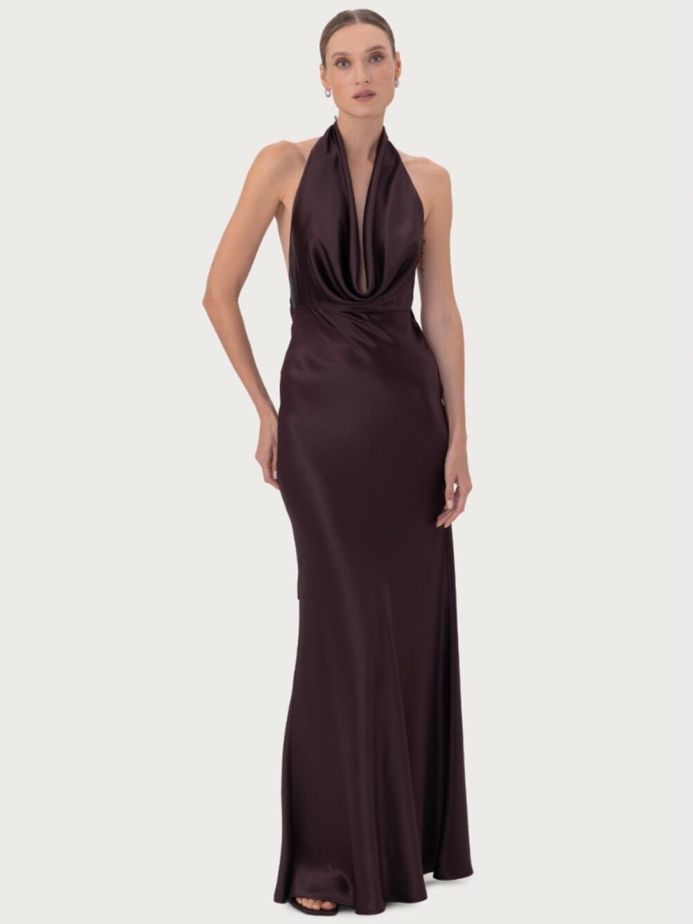 Pearl Satin Gown - Picture 1 of 3
